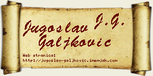 Jugoslav Galjković vizit kartica